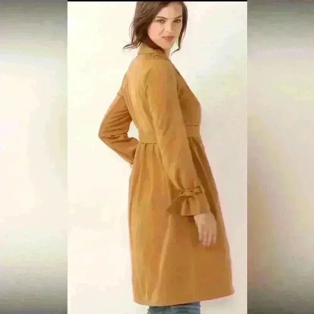Women's LC Lauren Conrad Pretty Trench Coat - Sold Out Online - Picture 6 of 6